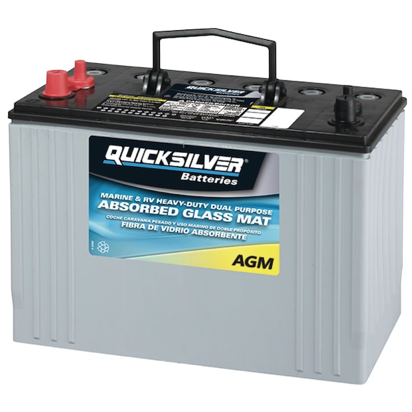 Quicksilver QS8A31DTM AGM Marine Deep Cycle Battery, Group 31